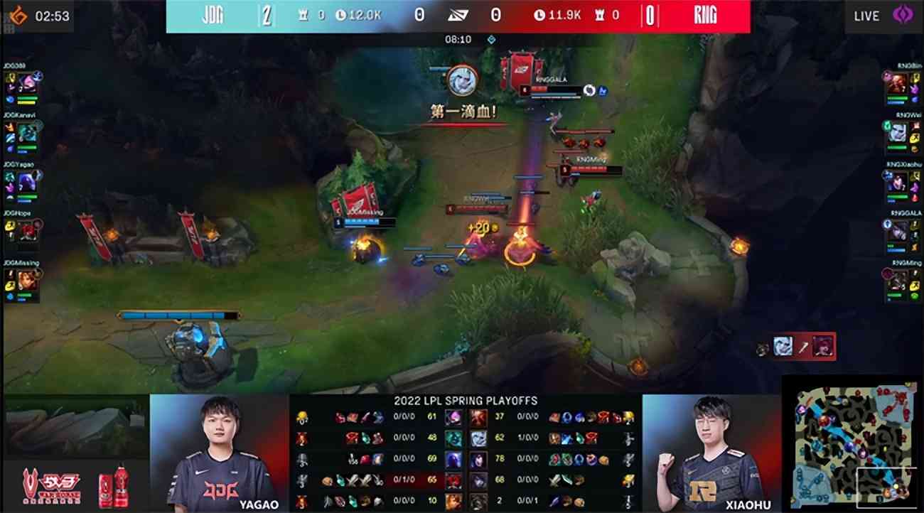 LOL-LPL：GALA厄斐琉斯对位单杀Hope霞，RNG让二追三击败JDG