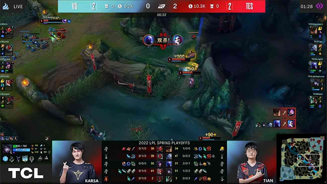 LOL-LPL：生死局水手组合龙坑逆天改命，TES让二追三惊天翻盘V5