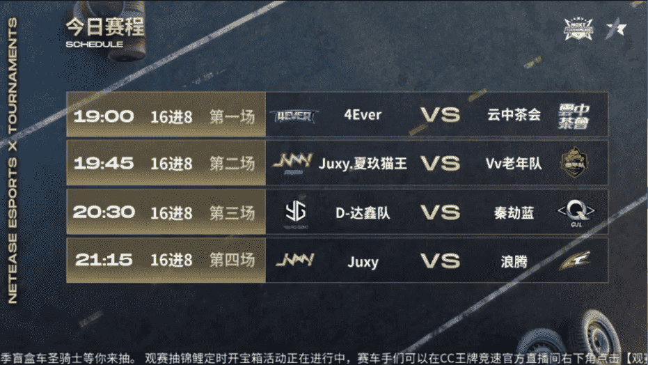 NeXT《王牌竞速》全国年度总决赛16进8Day1：Juxy等老牌队伍晋级