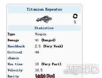 泰拉瑞亚钛金连弩获取方式属性一览